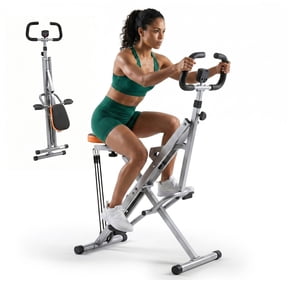CONCETTA Row Ride Glute & Leg Trainer, LCD Display, Foldable Squat Assist, Adjustable Resistance for Home Full Body Workout, Silver