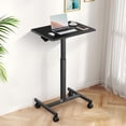 thumbnail image 1 of CONCETTA Small Mobile Standing Desk, Portable Rolling Laptop Cart with Adjustable Height and Wheels, Computer Table for Home Office, Black, 1 of 6