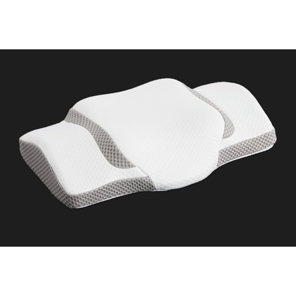 CONCETTA Soft Memory Foam Neck Pillow for Comfortable Sleep All Night，White Gray