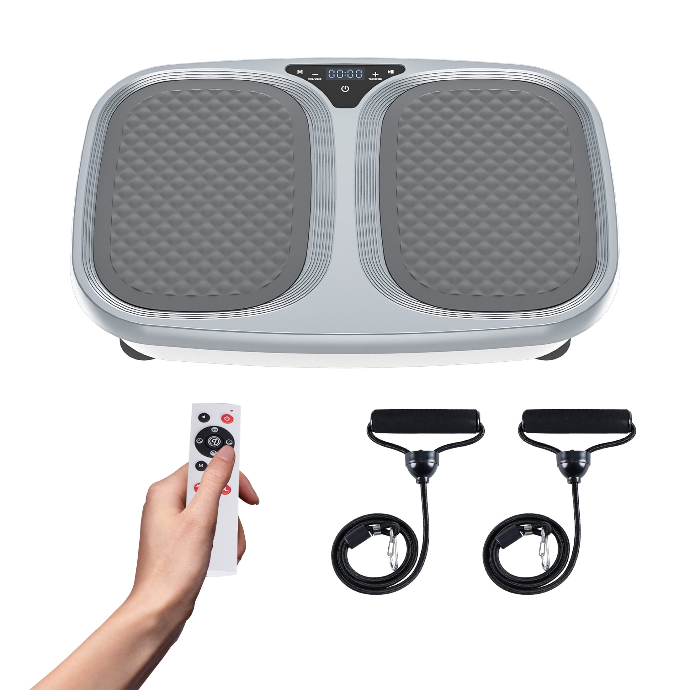 CONCETTA Vibration Plate Fitness Equipment Full-Body Workout Power Vibration Platform Vibration Training Board Weight Loss and Body Shaping Fitness for Home Gym，Gray