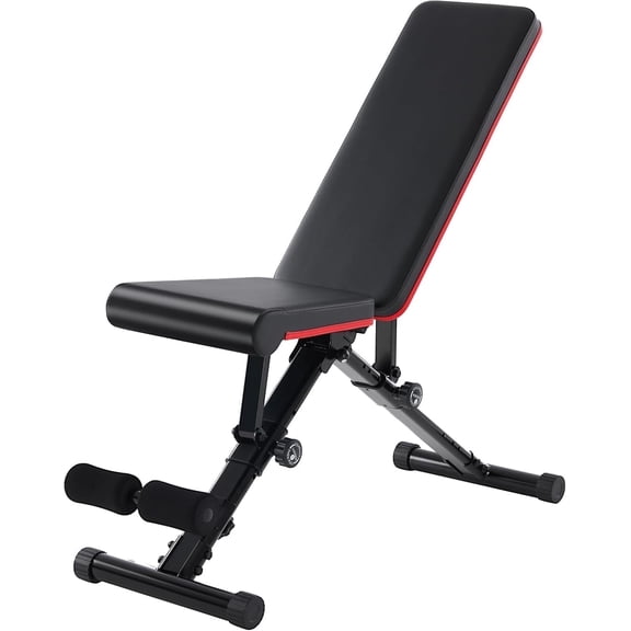 CONCETTA Weight Adjustable Workout Bench for Home Gym, 795LBS Capacity Foldable Bench Press，Black