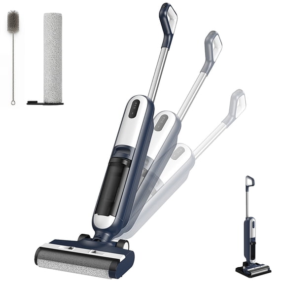 CONCETTA Wet/Dry Vacuum Cleaner of Cordless Design, Powerful Suction, Auto Self-Cleaning, Edge Clean, Blue