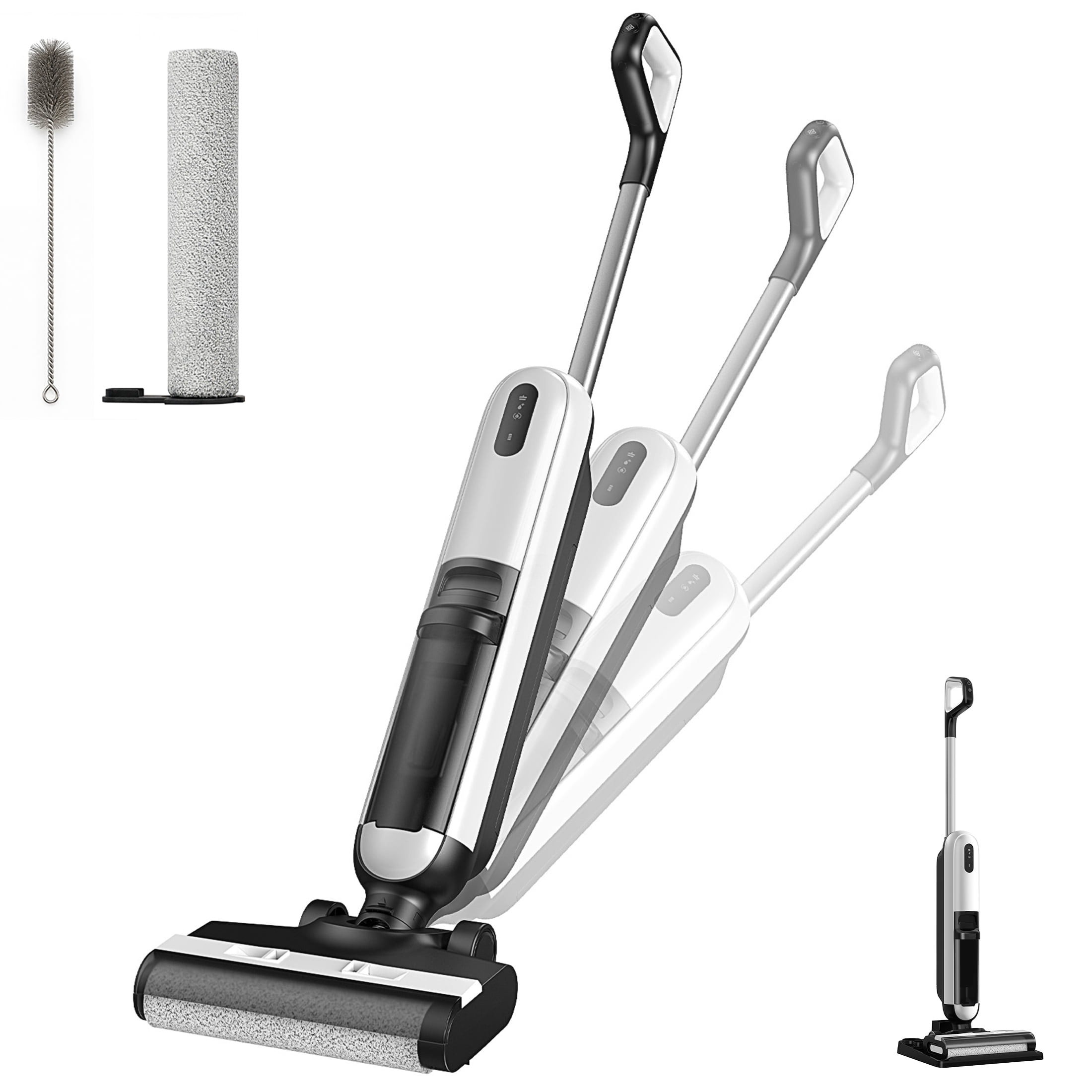 CONCETTA Wet/Dry Vacuum Cleaner of Cordless Design, Powerful Suction, Auto Self-Cleaning, Edge Clean, White