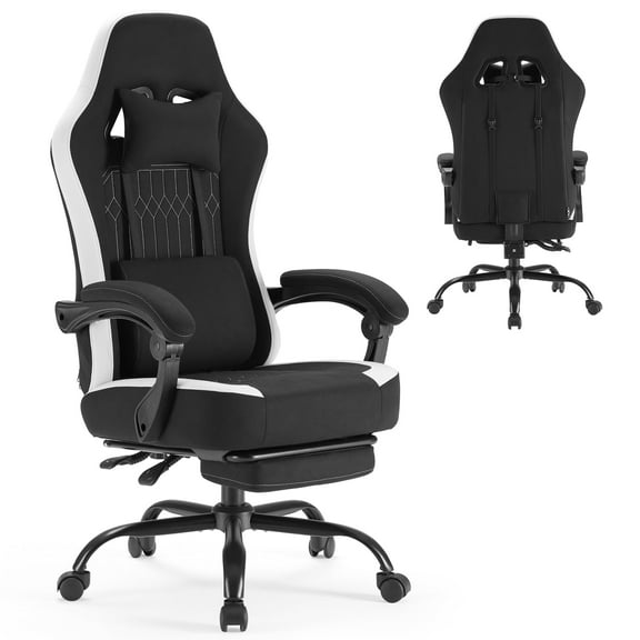 CONCETTA gaming chair, office chair with high backrest and computer chair, is an ergonomic adjustable rotating office chair. Available in black, white, khaki, pink and blue.