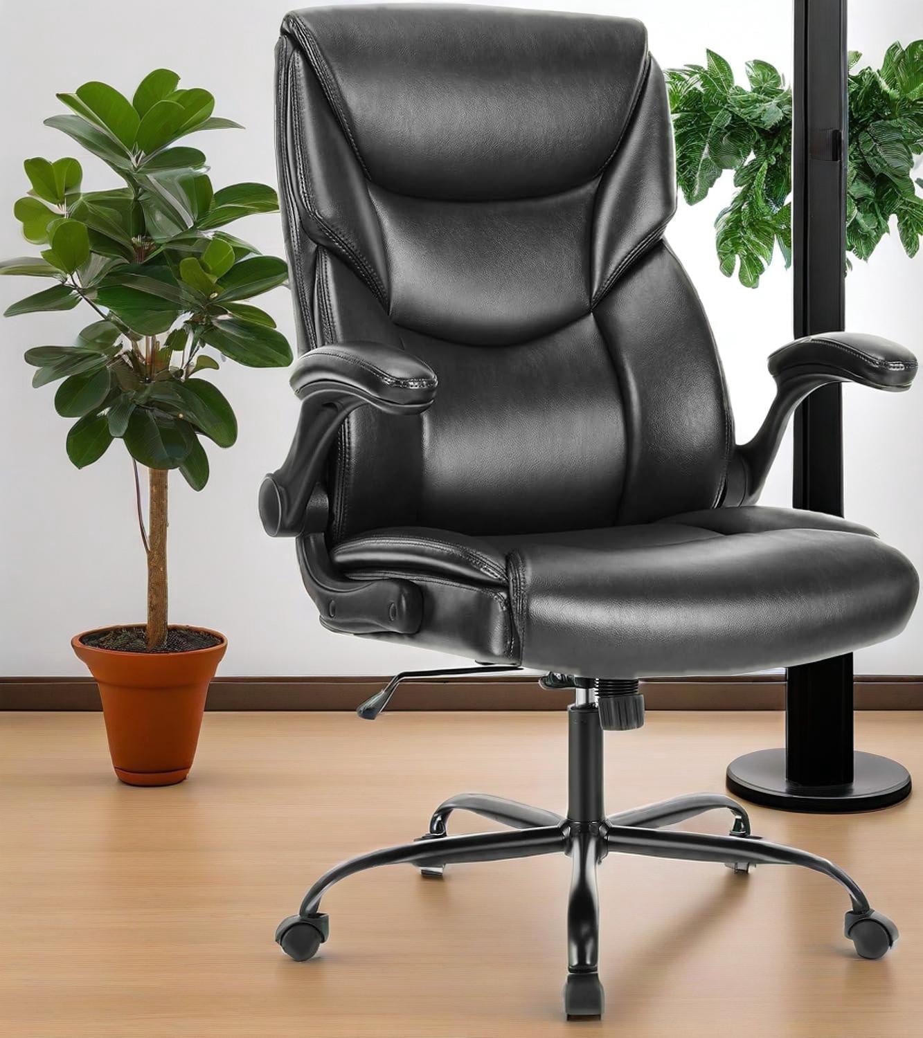 CONCETTA Executive Ergonomic Office Chair – High Back PU Leather, Adjustable, Soft Cushion, Swivel & Rolling Wheels,Black