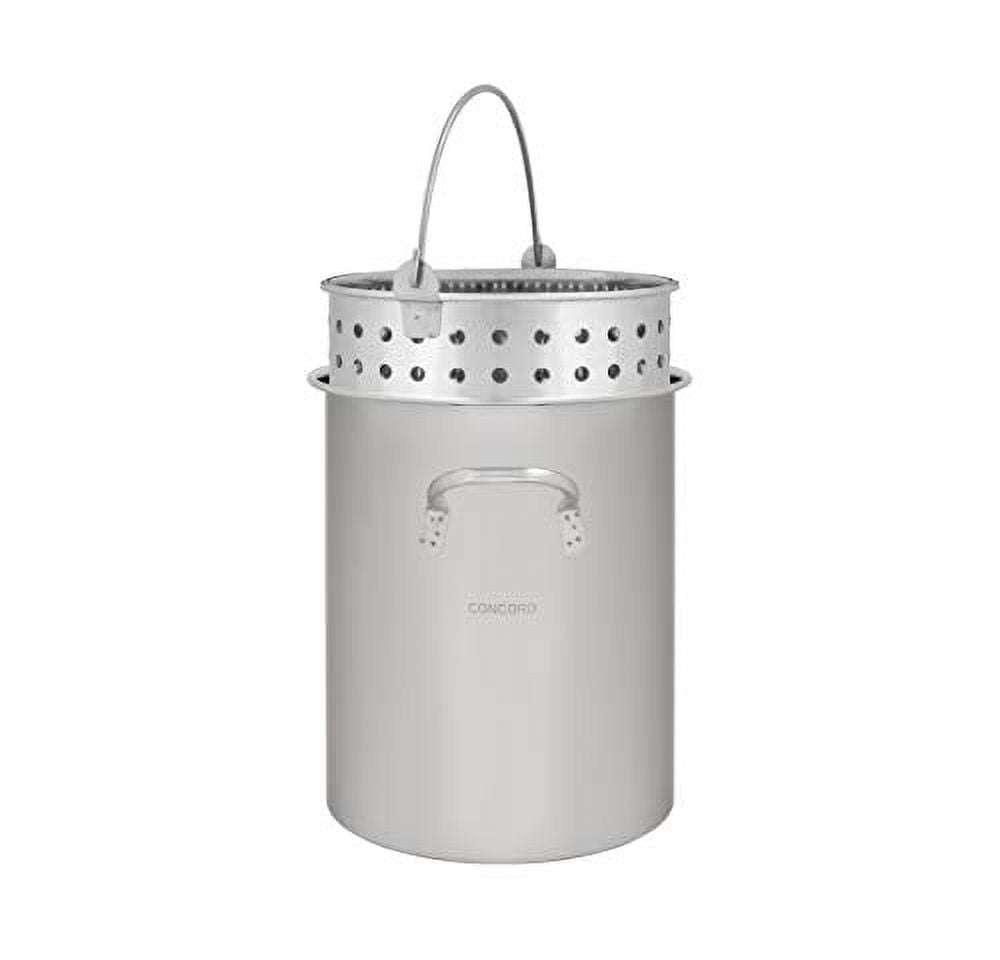 Concord 36 Quart Stainless Steel Stock Pot with Basket Insert