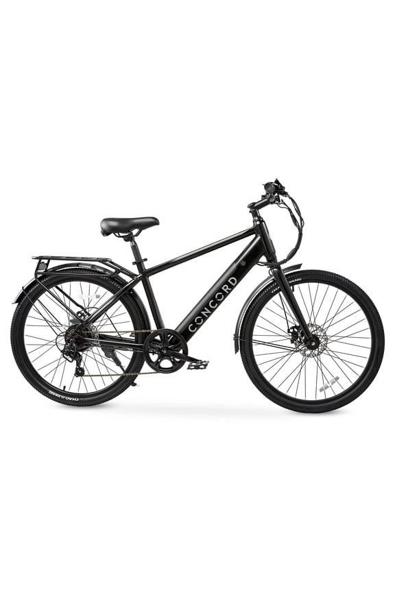 Concord Commutr 26'' Electric Bike, 350W Motor, Class 2, Black, Fits Riders 5'2"-5'10
