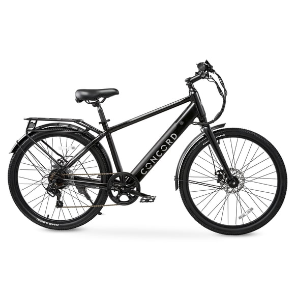 Concord Commutr 26'' Electric Bike, 350W Motor, Class 2, Black, Fits Riders 5'2"-5'10
