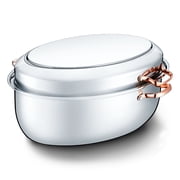 CONCORD Premium 12 Quart Stainless Steel Roasting Pan with Hangable Rack