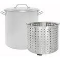 thumbnail image 1 of CONCORD Stainless Steel Stock Pot w/Steamer Basket. Cookware great for boiling and steaming (60 Quart, 1 of 6