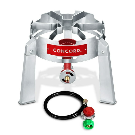 CONCORD Titan Burner. Stainless Steel Single Propane Burner. Great for Camping, Canning, Outdoor Cooking, Home Brewing, and More