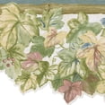 thumbnail image 1 of CONCORD WALLCOVERINGS Wallpaper Border Floral Pattern Bamboo Ivy Leaves Berries for Living Room Cottage, Green Beige White Blue Red, 6.75 Inches by 15 Feet 30385382B, 1 of 4