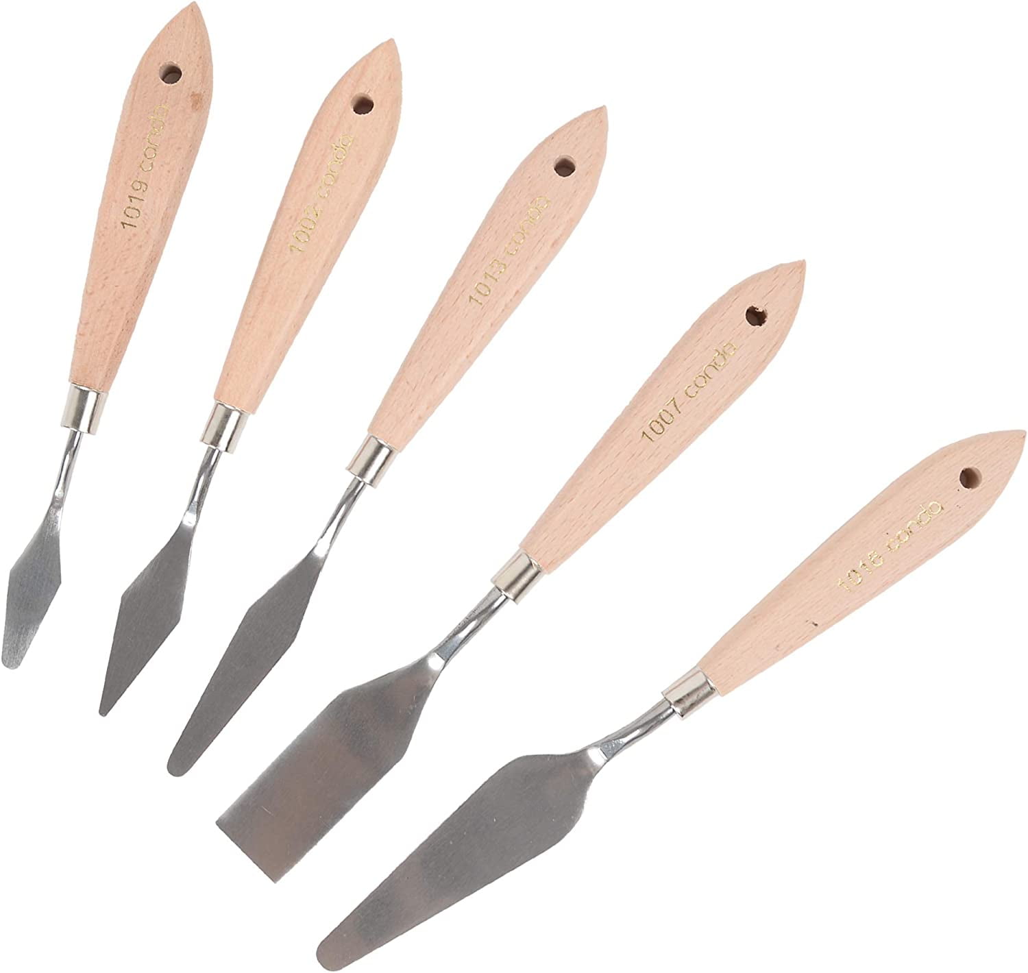 CONDA Artist Palette Knife Set - 5 Pieces Painting Knives for