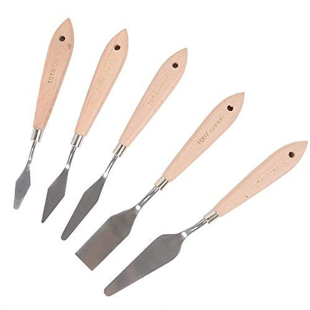 CONDA Palette Knife Painting Tools Metal Knives Wood Handle (5 Piece