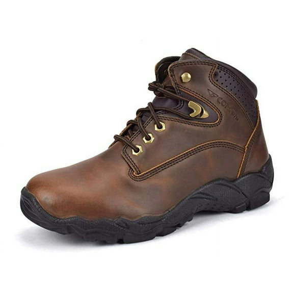 CONDOR Idaho Men's 6" Steel Toe Work Boot - Brown, Size 9.5 E US