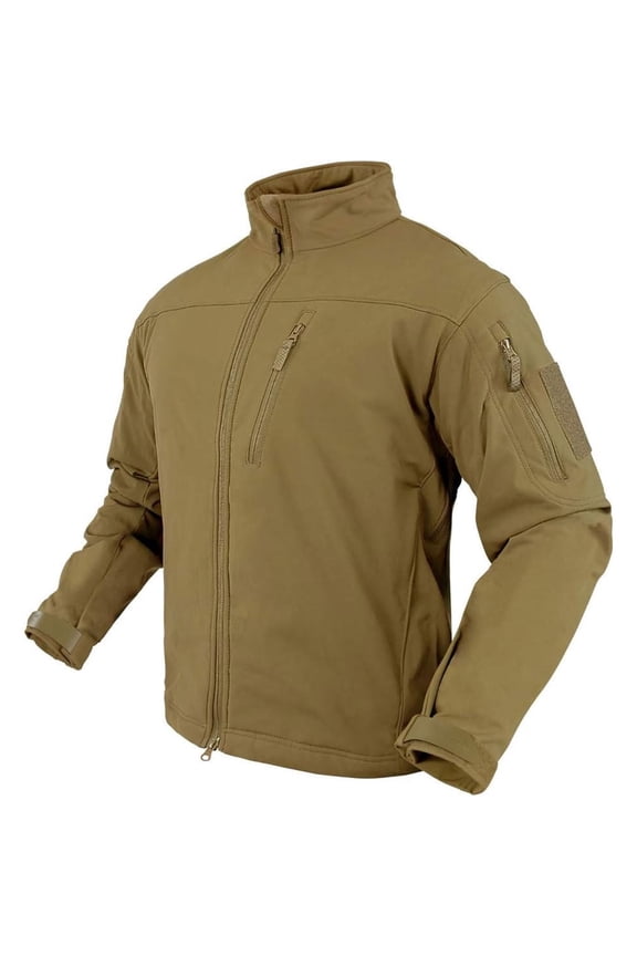 CONDOR OUTDOOR Adult Male Phantom Softshell Coyote Brown Jacket, Size: M