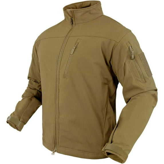 CONDOR OUTDOOR Adult Male Phantom Softshell Coyote Brown Jacket, Size: XL