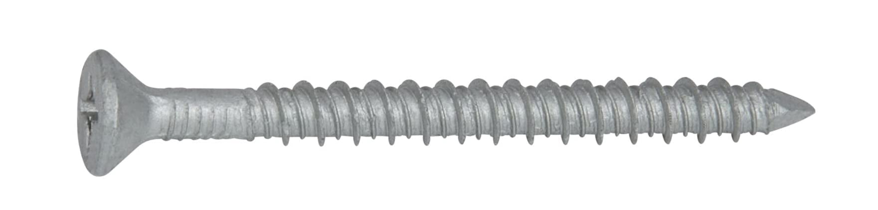 CONFAST 1/4" x 1-3/4" Concrete Screws 410 Stainless Steel Phillips Flat Countersunk with Concrete Drill Bit for Anchoring to Masonry, Block or Brick (50 per Box)