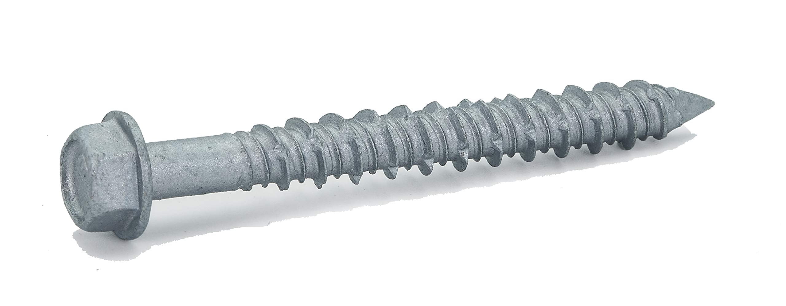 CONFAST 1/4" x 2-1/4" Concrete Screws 410 Stainless Steel Hex with Concrete Drill Bit for Anchoring to Masonry, Block or Brick (50 per Box)