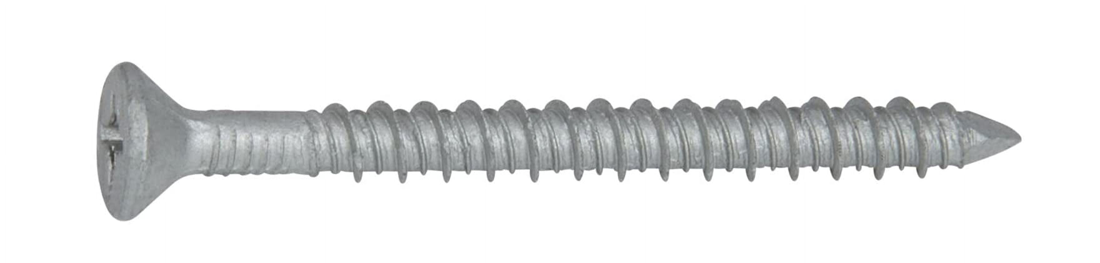 CONFAST 3/16" x 2-1/4" Concrete Screws 410 Stainless Steel Phillips Flat Countersunk with Concrete Drill Bit for Anchoring to Masonry, Block or Brick (50 per Box)