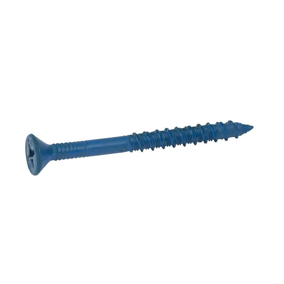 CONFAST 3/16" x 2-1/4" Flat Phillips Concrete Screw with 1 Drill Bit (100 per Box)