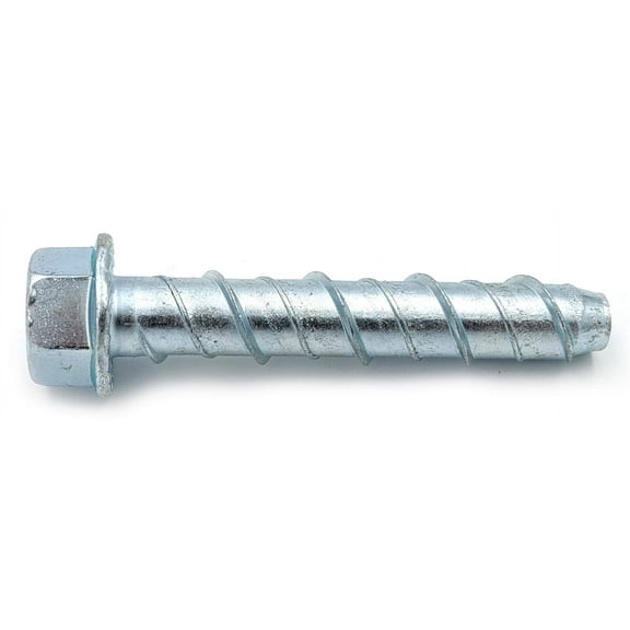 CONFAST LDC123 1/2" x 3" Zinc Plated Large Diameter Concrete Screw for Anchoring to Masonry, Brick or Block (25 per Box)