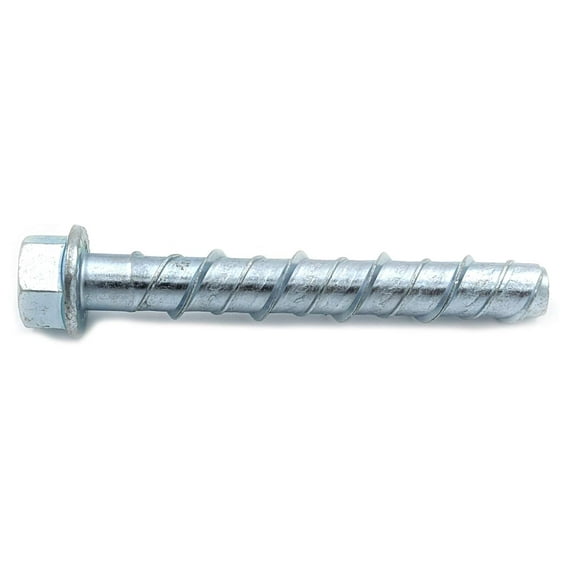 CONFAST LDC124 1/2" x 4" Zinc Plated Large Diameter Concrete Screw for Anchoring to Masonry, Brick or Block (25 per Box)