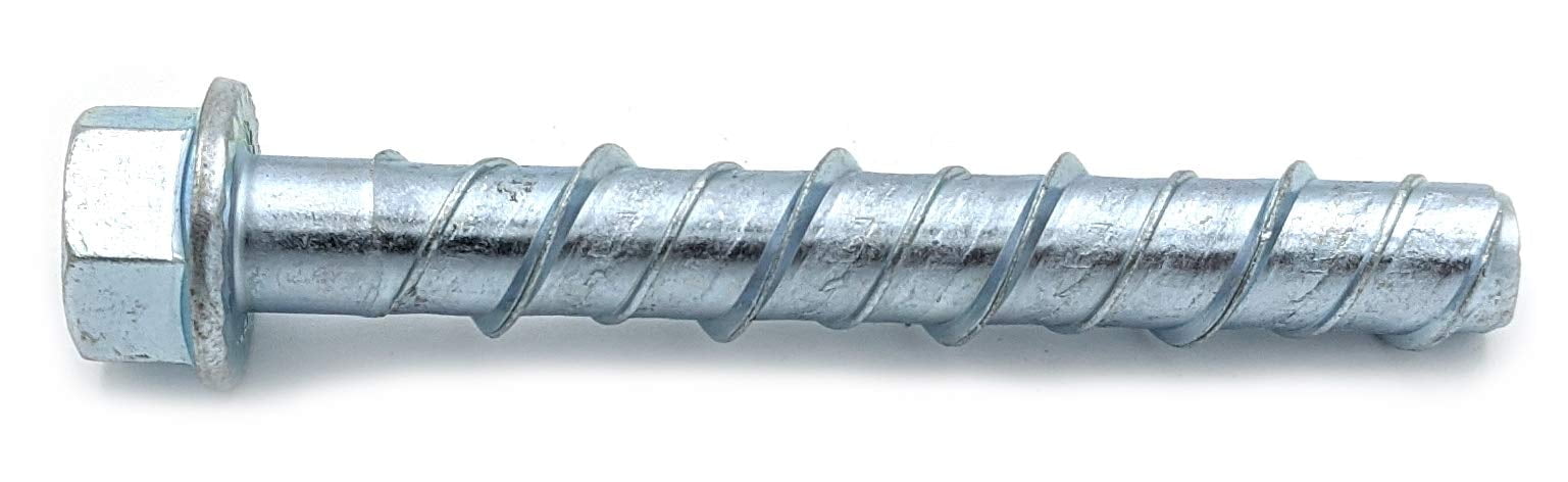 CONFAST LDC383 3/8" x 3" Zinc Plated Large Diameter Concrete Screw for Anchoring to Masonry, Brick or Block (25 per Box)