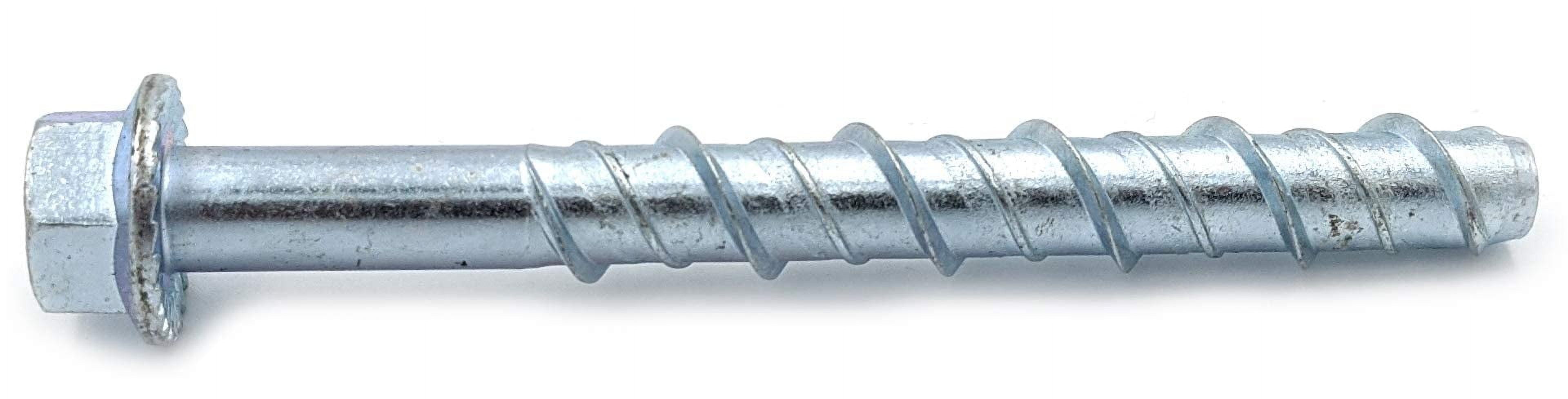 CONFAST LDC384 3/8" x 4" Zinc Plated Large Diameter Concrete Screw for Anchoring to Masonry, Brick or Block (25 per Box)