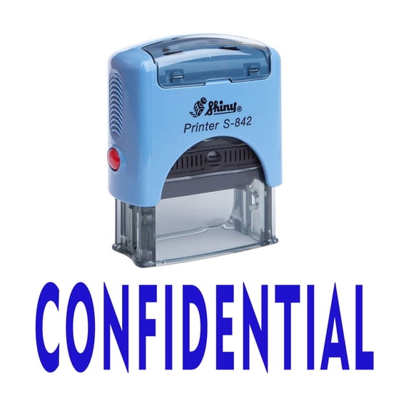 CONFIDENTIAL Self Inking Rubber Stamp Custom Shiny Office Stationary Stamp
