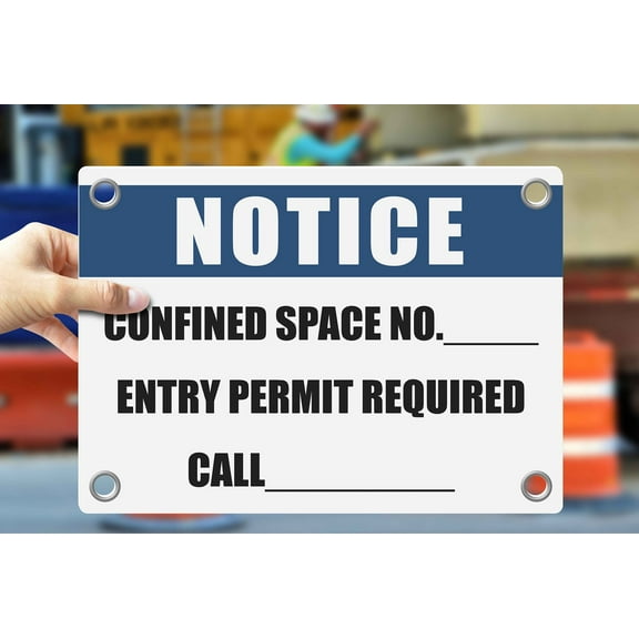 CONFINED SPACE NO ENTRY PERMIT REQUIRED CALL | Warning Notice Caution Danger 3mm PVC Sign