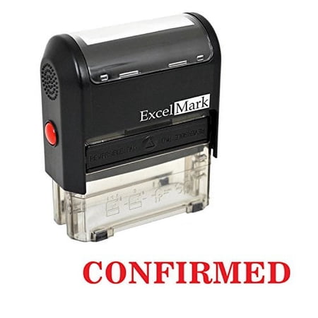 CONFIRMED Self Inking Rubber Stamp - Red Ink (ExcelMark A1539)