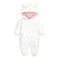 thumbnail image 1 of CONFREE Baby Girl Boy Sheep Onesie Hooded Jumpsuits for Fall Winter Warm Rompers with Ear, 1 of 2