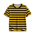 thumbnail image 1 of CONFREE Boys Short Sleeve Tshirts Crew Neck Striped Soft T-Shirts for Kids, 1 of 3
