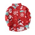 thumbnail image 1 of CONFREE Christmas Boys Long Sleeve Shirts Lapel Xmas Graphic Soft Fall Winter Buttons Up Shirt for Kids, 1 of 7