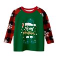 thumbnail image 1 of CONFREE Christmas Girls Long Sleeve Tshirts Crew Neck Xmas Letter Graphic Casual T-Shirt for Kids, 1 of 4