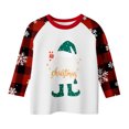 thumbnail image 1 of CONFREE Christmas Girls Long Sleeve Tshirts Crew Neck Xmas Letter Graphic Casual T-Shirt for Kids, 1 of 4