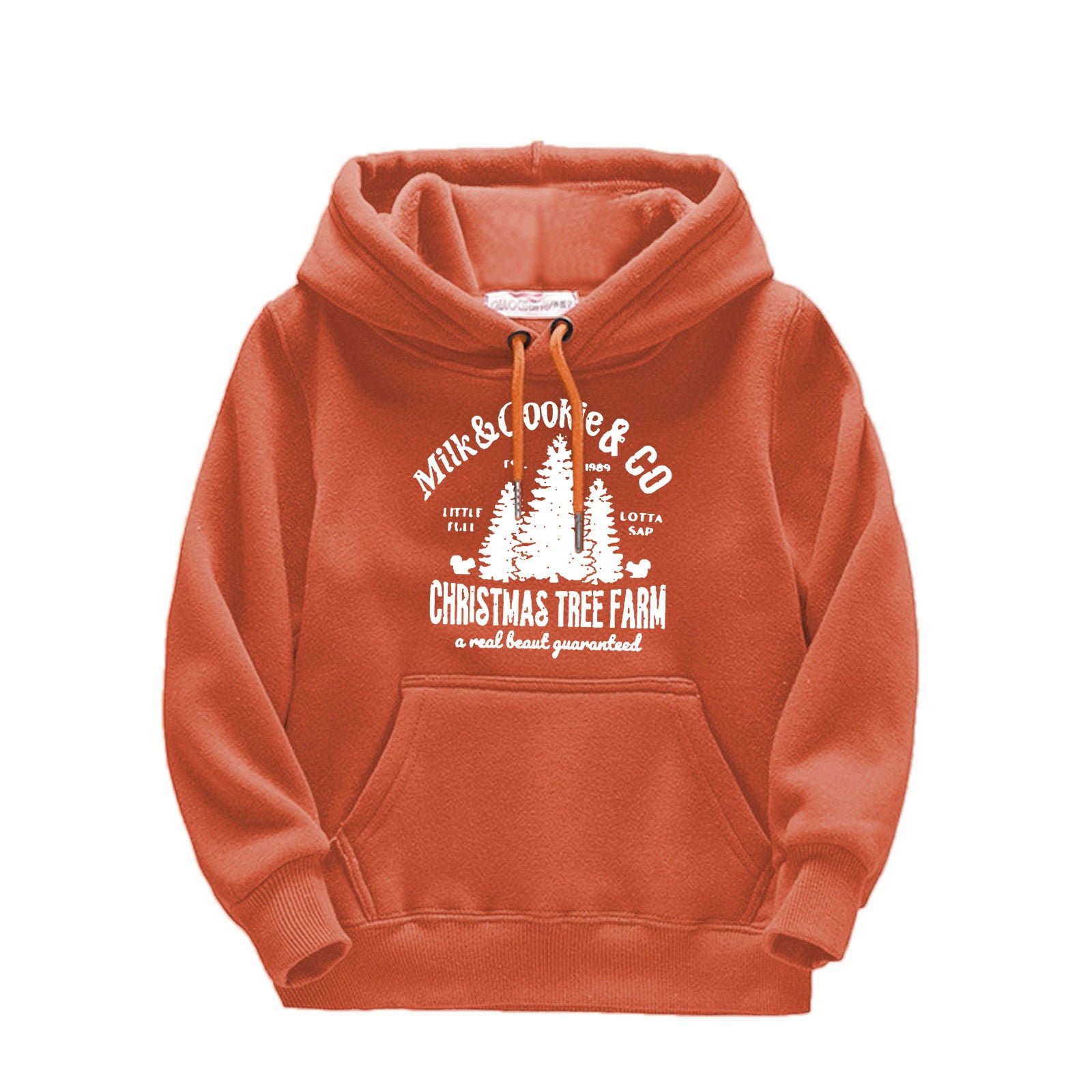 CONFREE Christmas Hoodie For Boy Long Sleeve Boys Fleece Pullover Hoodies Christmas Tree Print ...