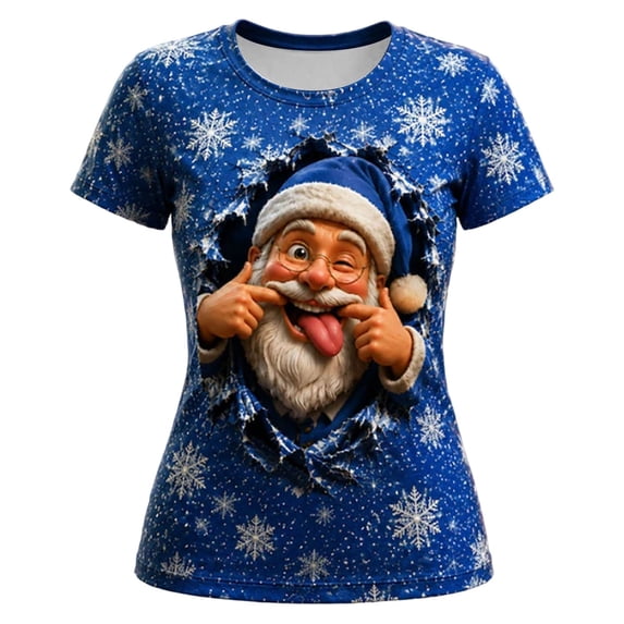 CONFREE Girls Christmas Tshirts Crew Neck Graphic Casual Xmas T-Shirt for Kids