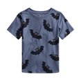 thumbnail image 1 of CONFREE Halloween Boys Short Sleeve Tshirts Crew Neck Bat Graphic Soft Hallowmas T-Shirts for Kids, 1 of 4