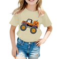 thumbnail image 1 of CONFREE Halloween Boys Short Sleeve Tshirts Crew Neck Cartoon Pumpkin Graphic Soft Hallowmas T-Shirts for Kids, 1 of 3