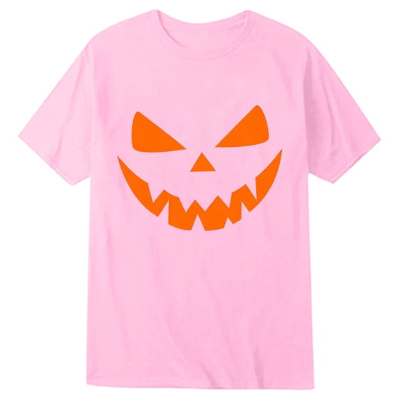 CONFREE Halloween Boys Short Sleeve Tshirts Crew Neck Cute Ghost Face Graphic Soft Hallowmas T-Shirts for Kids