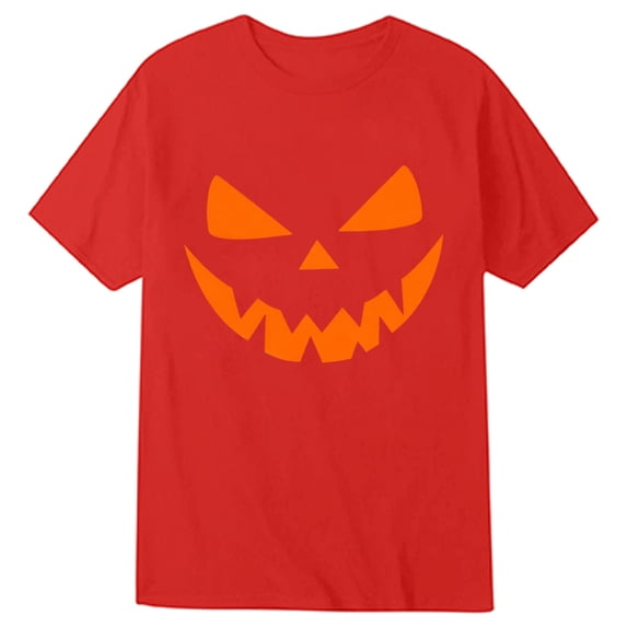 CONFREE Halloween Boys Short Sleeve Tshirts Crew Neck Cute Ghost Face Graphic Soft Hallowmas T-Shirts for Kids