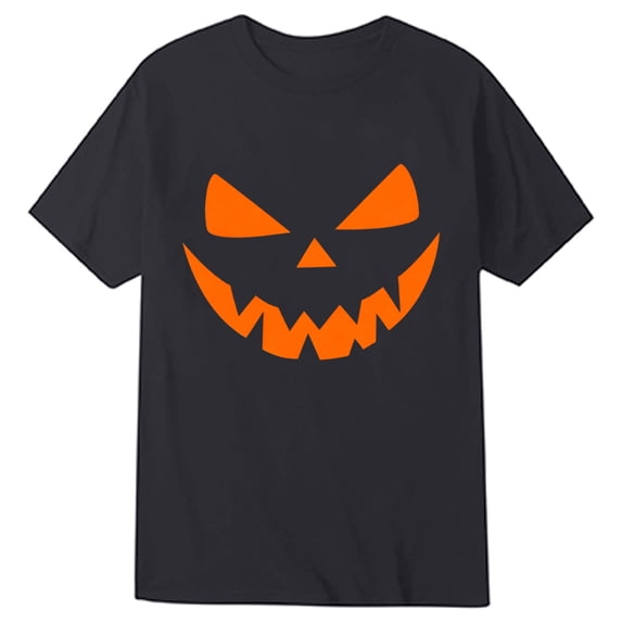 CONFREE Halloween Boys Short Sleeve Tshirts Crew Neck Cute Ghost Face Graphic Soft Hallowmas T-Shirts for Kids
