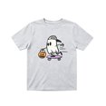 thumbnail image 1 of CONFREE Halloween Boys Short Sleeve Tshirts Crew Neck Cute Ghost Graphic Soft Hallowmas T-Shirts for Kids, 1 of 5