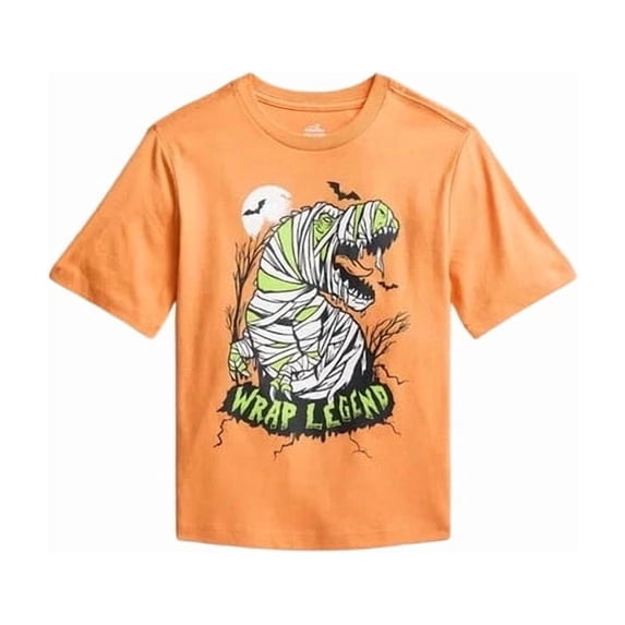 CONFREE Halloween Boys Short Sleeve Tshirts Crew Neck Dinosaur Graphic Soft Hallowmas T-Shirts for Kids