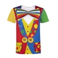 thumbnail image 1 of CONFREE Halloween Mens Clown Tshirts Short Sleeve Crew Neck Colorful Graphic Lightweight Circus T-Shirts, 1 of 4