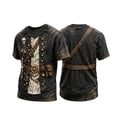 thumbnail image 1 of CONFREE Halloween Mens Pirate Captain Tshirts Short Sleeve Crew Neck Graphic Lightweight Hallowmas T-Shirts for Men, 1 of 3