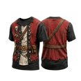 thumbnail image 1 of CONFREE Halloween Mens Pirate Captain Tshirts Short Sleeve Crew Neck Graphic Lightweight Hallowmas T-Shirts for Men, 1 of 3