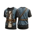 thumbnail image 1 of CONFREE Halloween Mens Pirate Captain Tshirts Short Sleeve Crew Neck Graphic Lightweight Hallowmas T-Shirts for Men, 1 of 4